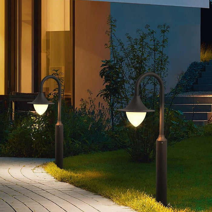Nordic Minimalist Arc Arm Lawn Lamp LED Waterproof Outdoor Landscape Decorative Lighting