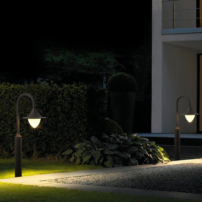 Nordic Minimalist Arc Arm Lawn Lamp LED Waterproof Outdoor Landscape Decorative Lighting