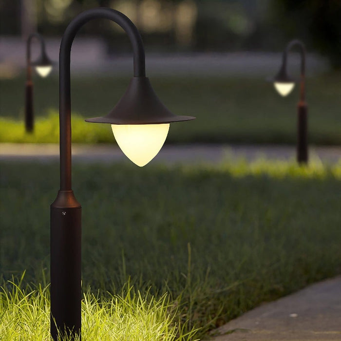 Nordic Minimalist Arc Arm Lawn Lamp LED Waterproof Outdoor Landscape Decorative Lighting