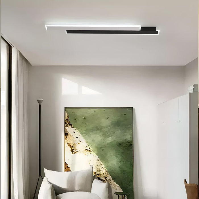 Nordic Minimalist Double Long Strip LED Wall Lamp - Modern Interior Lighting for Living Room, Bedroom, Aisle