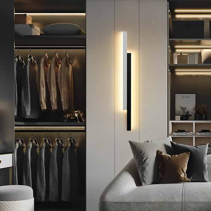 Nordic Minimalist Double Long Strip LED Wall Lamp - Modern Interior Lighting for Living Room, Bedroom, Aisle