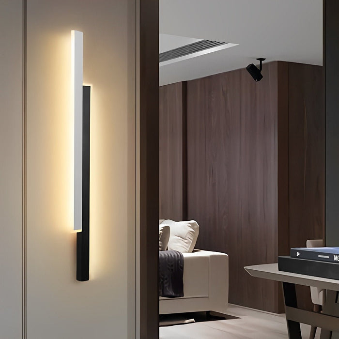 Nordic Minimalist Double Long Strip LED Wall Lamp - Modern Interior Lighting for Living Room, Bedroom, Aisle