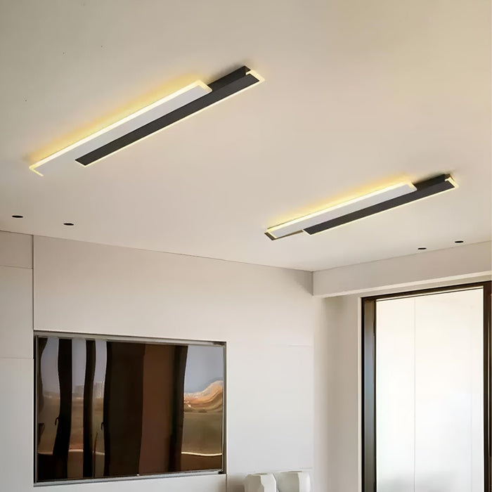 Nordic Minimalist Double Long Strip LED Wall Lamp - Modern Interior Lighting for Living Room, Bedroom, Aisle
