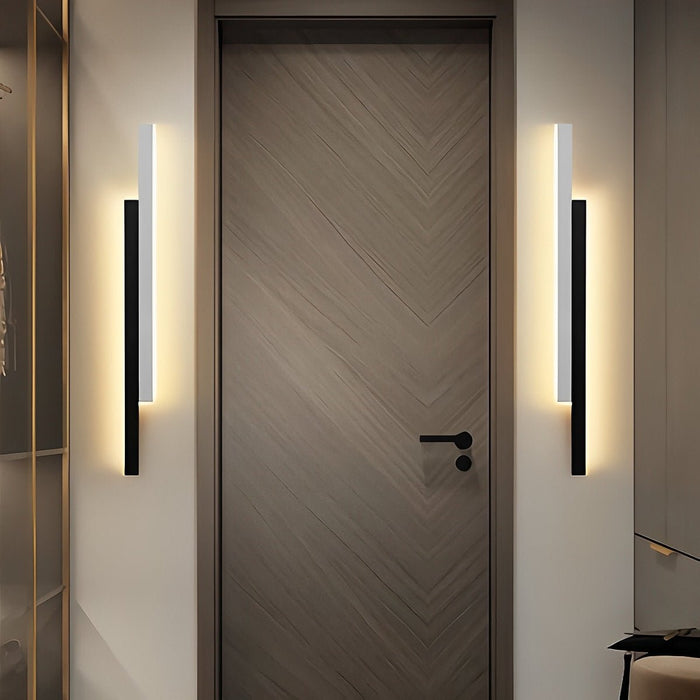 Nordic Minimalist Double Long Strip LED Wall Lamp - Modern Interior Lighting for Living Room, Bedroom, Aisle