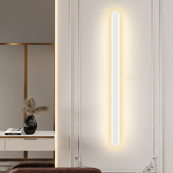 Nordic Minimalist Strip Three-color Light LED Bedside Living Room Background Wall Lamp