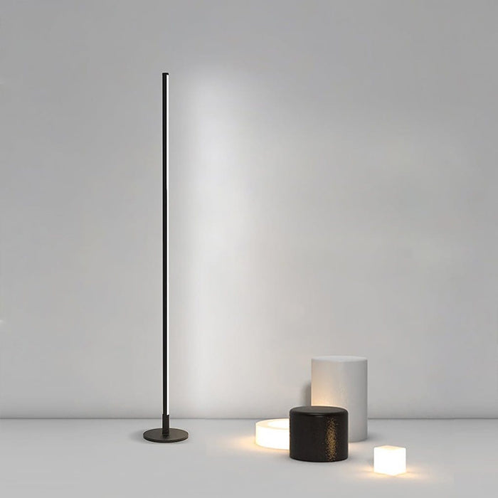 Minimalist 59 inches Aluminum Strip Floor Lamp 3 Step Dimming  LED Standing Light