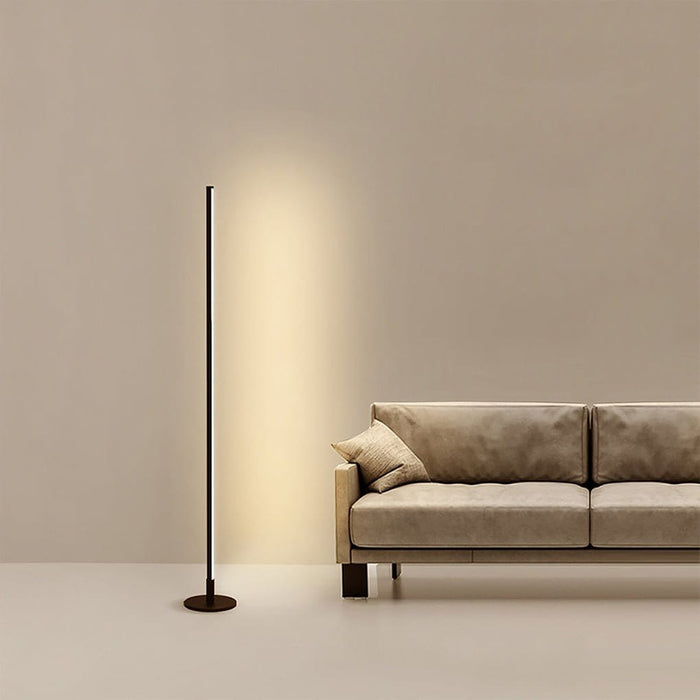 Minimalist 59 inches Aluminum Strip Floor Lamp 3 Step Dimming  LED Standing Light