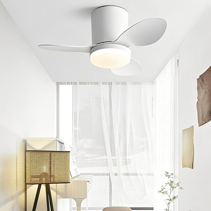 Nordic Ceiling Fan Light - DC Motor, Reverse Airflow / 6-Speed Control, Remote Operated
