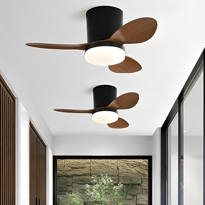 Nordic Ceiling Fan Light - DC Motor, Reverse Airflow / 6-Speed Control, Remote Operated