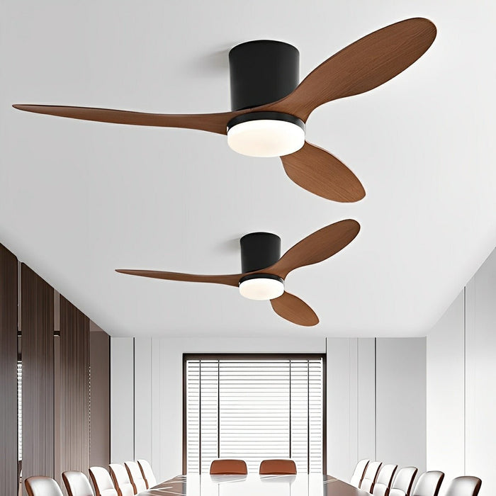 Nordic Ceiling Fan Light - DC Motor, Reverse Airflow / 6-Speed Control, Remote Operated