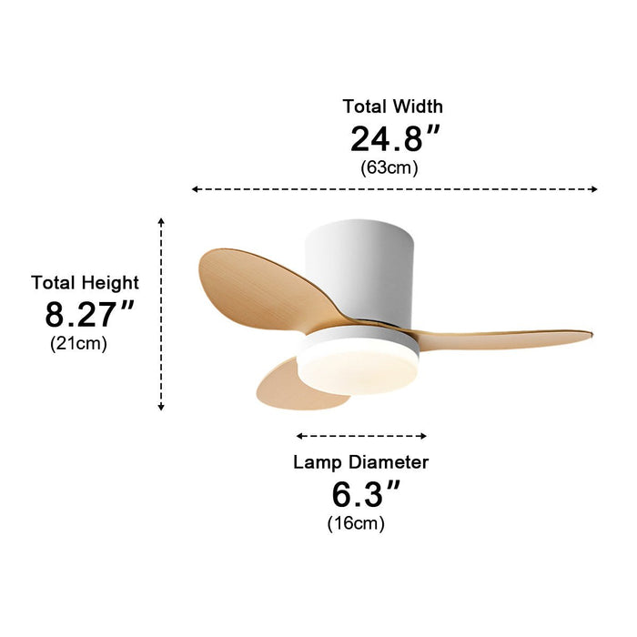 Nordic Ceiling Fan Light - DC Motor, Reverse Airflow / 6-Speed Control, Remote Operated