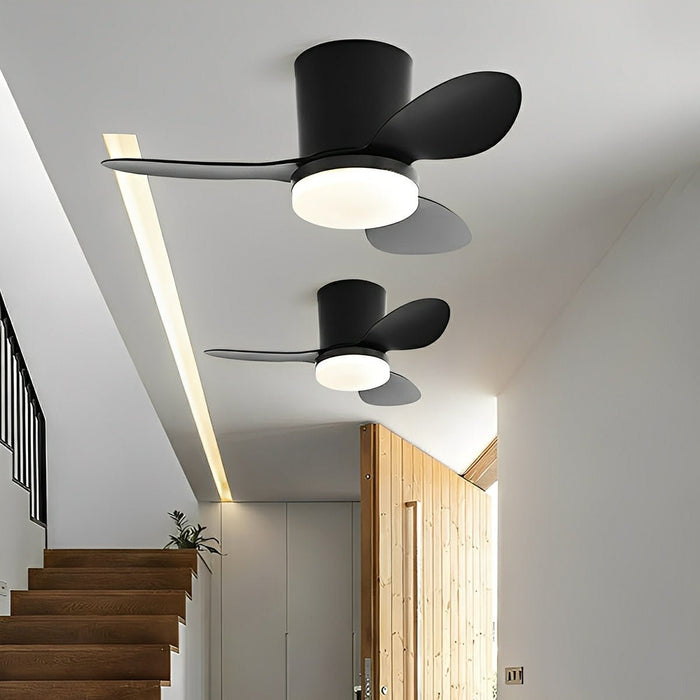 Nordic Ceiling Fan Light - DC Motor, Reverse Airflow / 6-Speed Control, Remote Operated