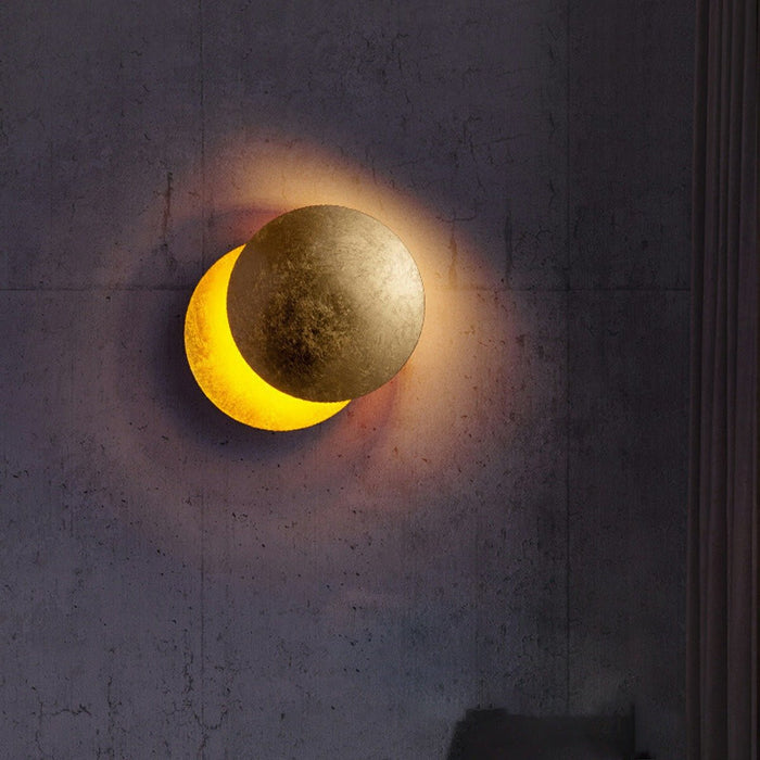 Moon Eclipse Wall Lamp - Nordic Postmodern Minimalist Sconce, Creative Indoor Lighting Fixture