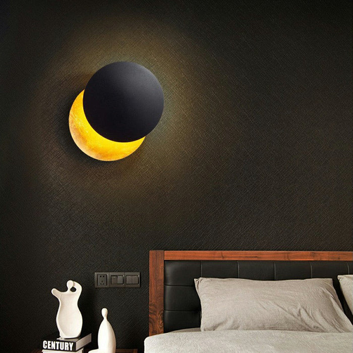 Moon Eclipse Wall Lamp - Nordic Postmodern Minimalist Sconce, Creative Indoor Lighting Fixture