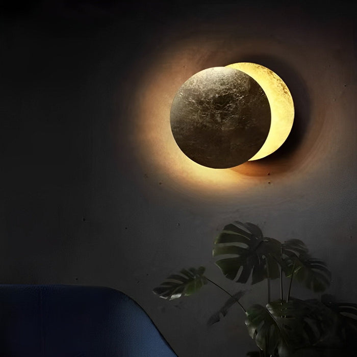 Moon Eclipse Wall Lamp - Nordic Postmodern Minimalist Sconce, Creative Indoor Lighting Fixture