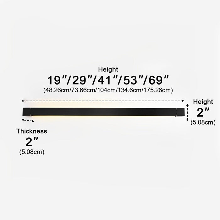Nordic Ultra-thin Long Strip LED Rotatable Wall Light - Bedside / Background Lighting, Modern Minimalist Fixture