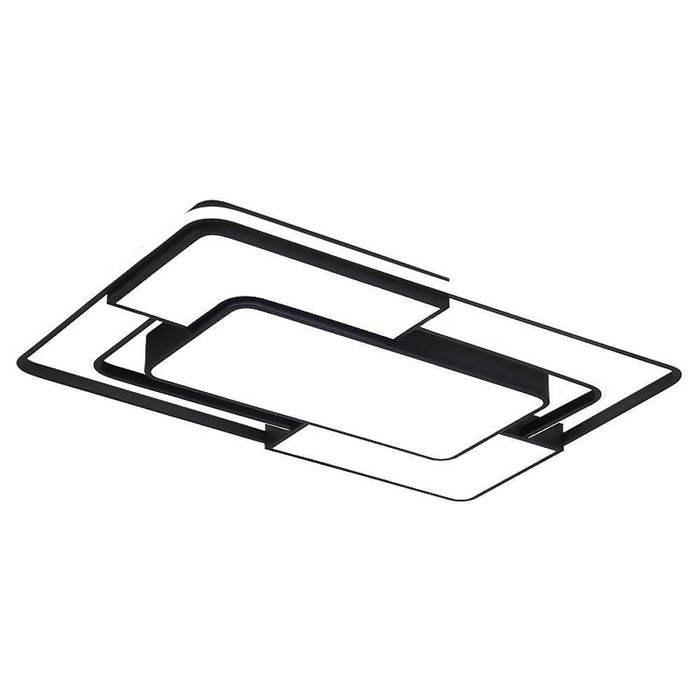 Overlapping Squares Metal Flush Mounted Lights Geometrical LED Ceiling Light