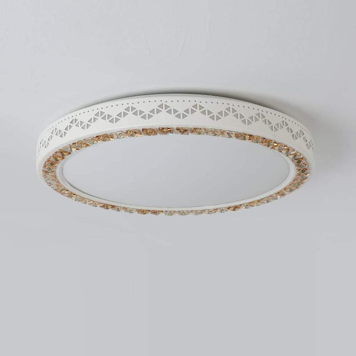 Circular Geometric Pattern LED White Modern Ceiling Light Flush Mount Lighting