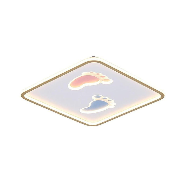Feet Image Novelty Nordic Metal LED Flush Mount Ceiling Light for Bedroom