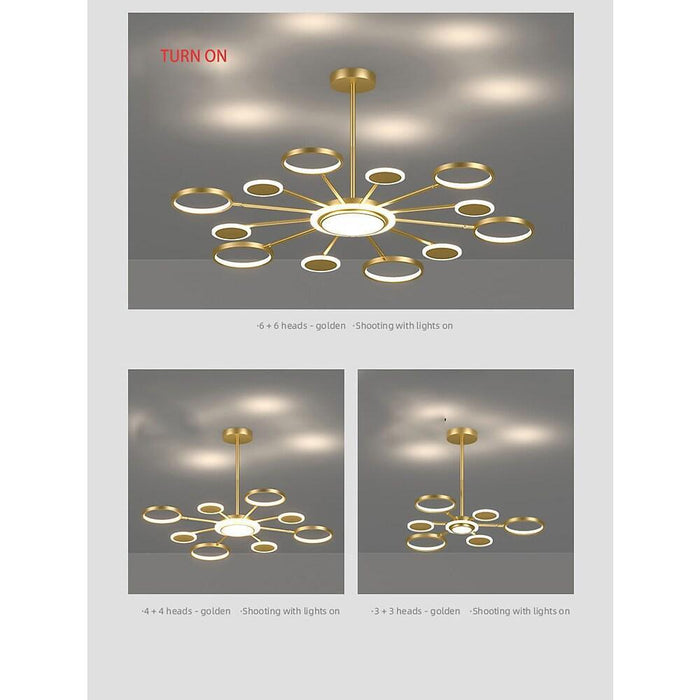 Arbitrary Multiple Circle LED Nordic Ceiling Lights Chandeliers Pendant Light