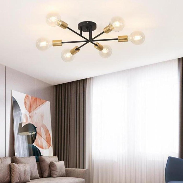 Geometrical Linear Modern Sputnik Flush Mount Light LED Ceiling Light