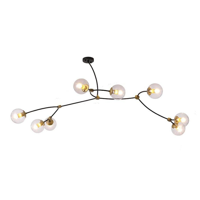 Creative 8-light Electroplated Metal Glass LED Modern Chandeliers Ceiling Lights