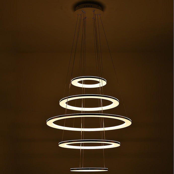 Adjustable Contemporary Chandelier Light Mid-century Chandeliers with 5 Tiered LED Lights