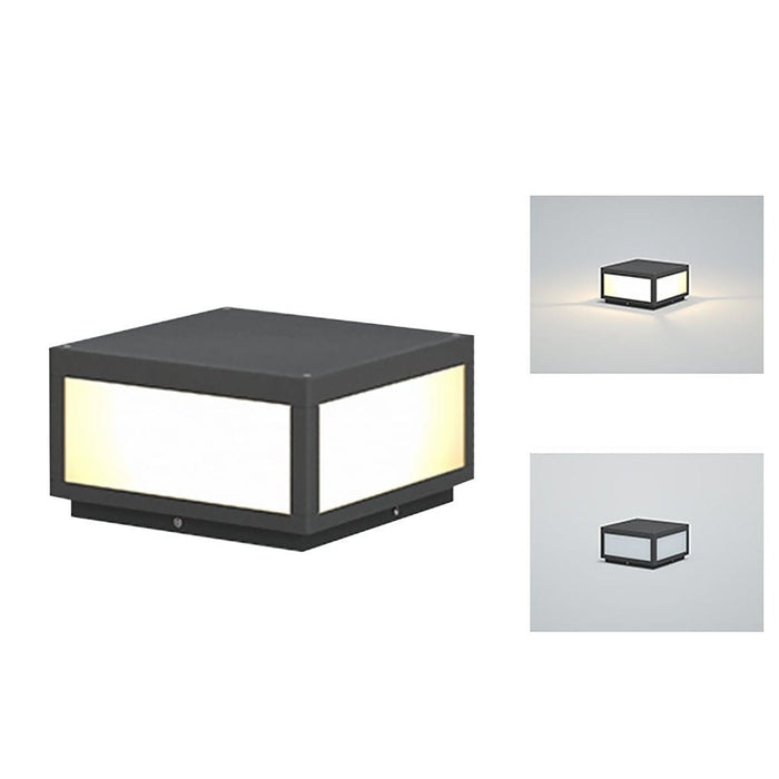 Outdoor Courtyard Waterproof LED Solar Pillar Lights Landscape Lighting