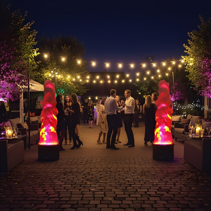 Outdoor Fake LED Flame Light - Realistic Fire Effect - Christmas Bonfire Party Decor