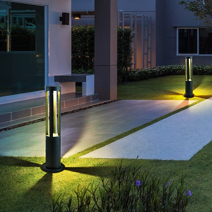 Round Strips IP65 Waterproof Black Modern Outdoor Light Pathway Lights