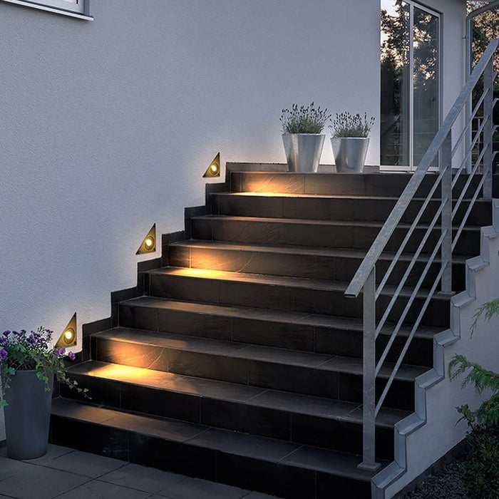 Outdoor LED Embedded Steps Stairs Lights Waterproof for Courtyard Lawn Garden