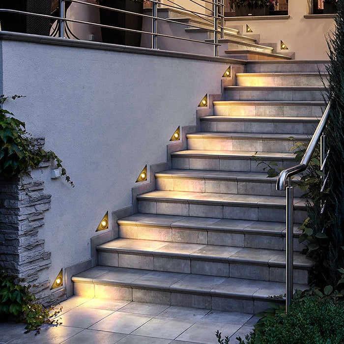 Outdoor LED Embedded Steps Stairs Lights Waterproof for Courtyard Lawn Garden