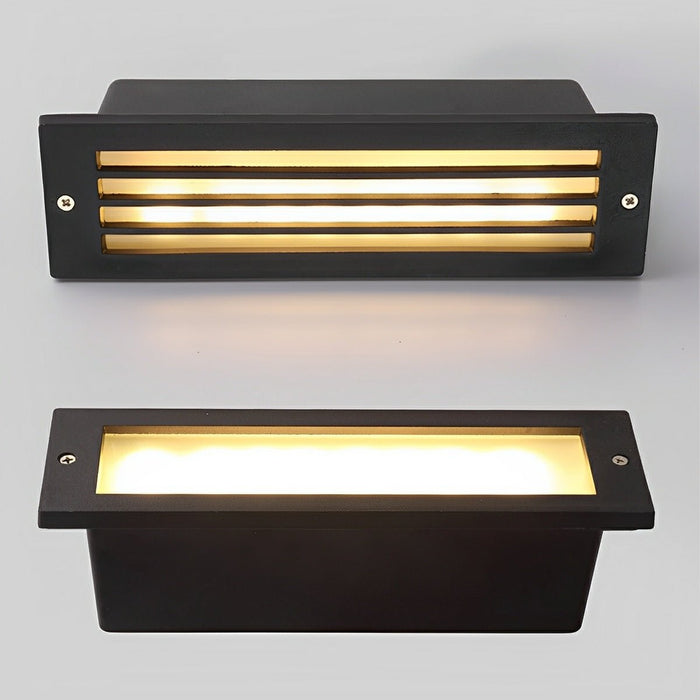 Recessed Stairway Wall Light - Outdoor LED Step Lighting, Minimalist Design, Pathway Illumination