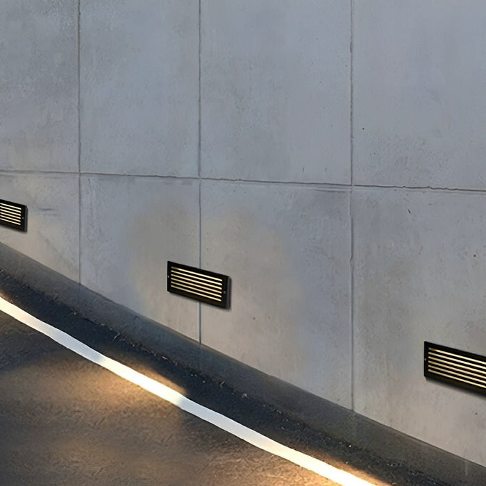Recessed Stairway Wall Light - Outdoor LED Step Lighting, Minimalist Design, Pathway Illumination