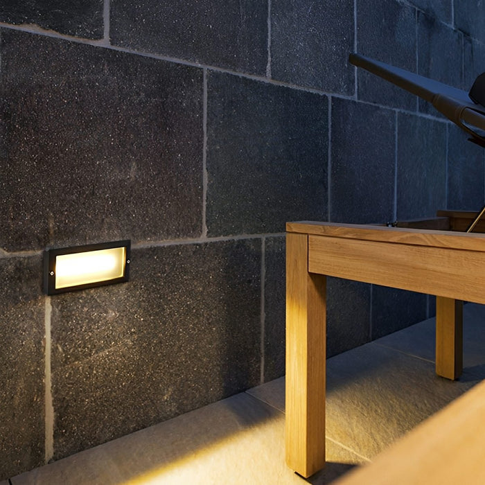 Recessed Stairway Wall Light - Outdoor LED Step Lighting, Minimalist Design, Pathway Illumination