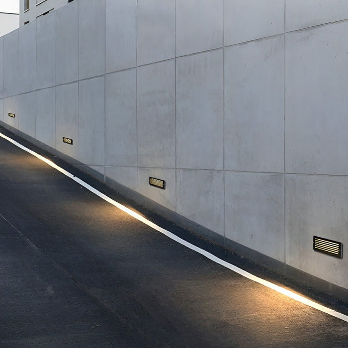 Recessed Stairway Wall Light - Outdoor LED Step Lighting, Minimalist Design, Pathway Illumination