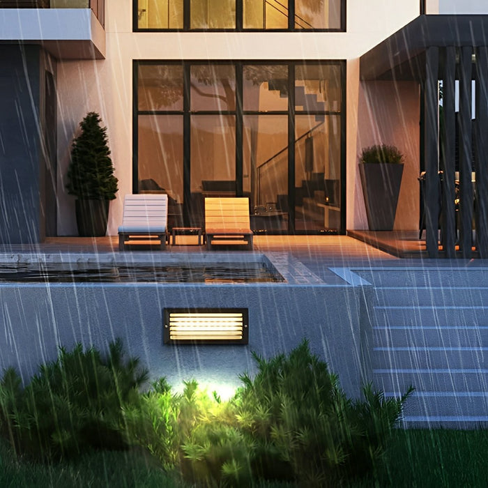 Recessed Stairway Wall Light - Outdoor LED Step Lighting, Minimalist Design, Pathway Illumination
