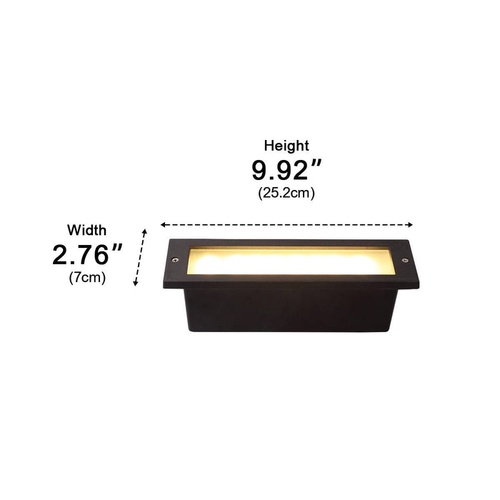 Recessed Stairway Wall Light - Outdoor LED Step Lighting, Minimalist Design, Pathway Illumination