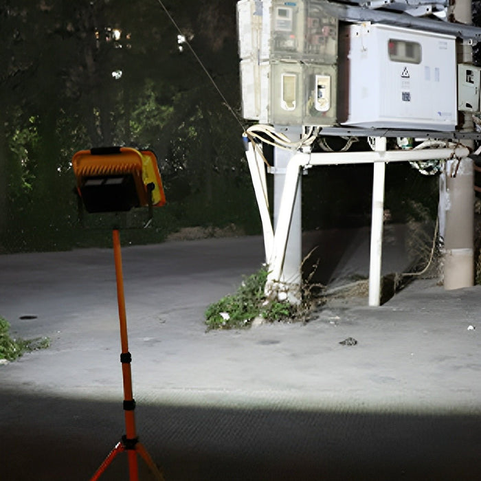Outdoor Portable Waterproof LED Floodlight Work Light - Heavy-Duty Task Illumination, Adjustable Stand