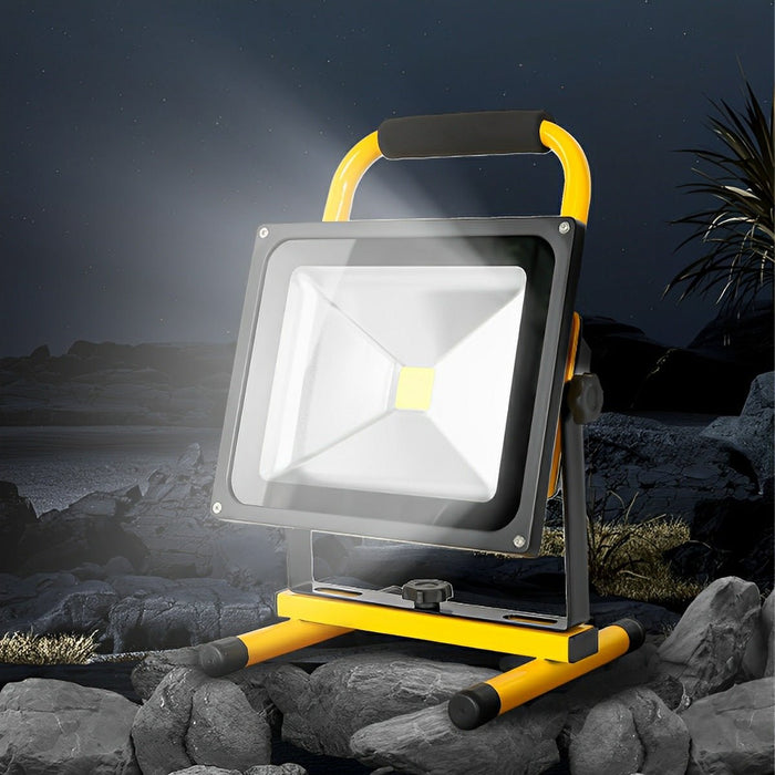 Outdoor Portable Waterproof LED Floodlight Work Light - Heavy-Duty Task Illumination, Adjustable Stand