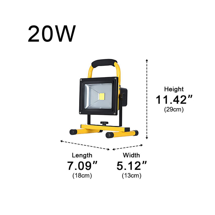 Outdoor Portable Waterproof LED Floodlight Work Light - Heavy-Duty Task Illumination, Adjustable Stand