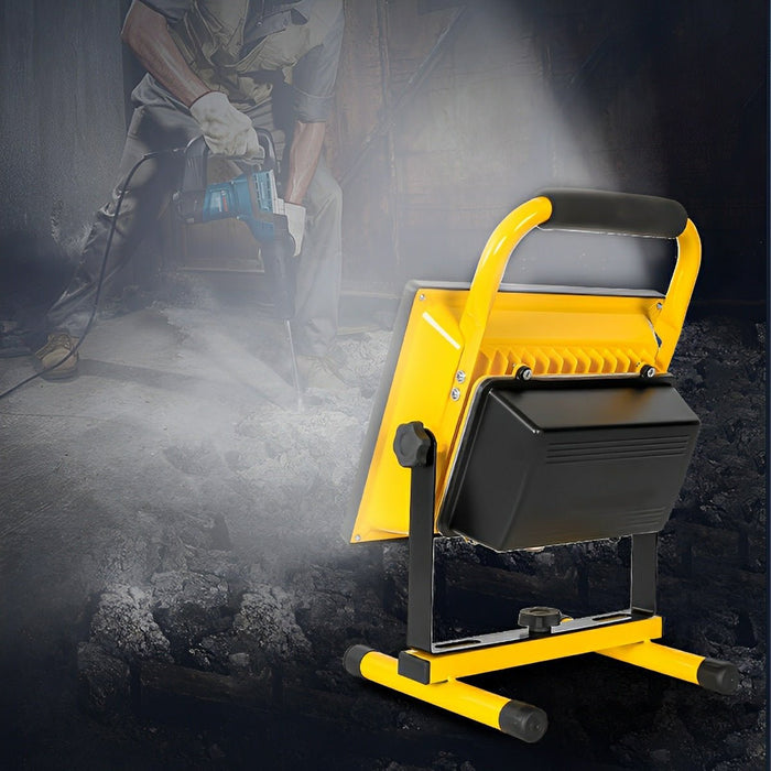 Outdoor Portable Waterproof LED Floodlight Work Light - Heavy-Duty Task Illumination, Adjustable Stand