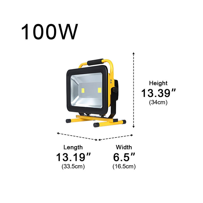 Outdoor Portable Waterproof LED Floodlight Work Light - Heavy-Duty Task Illumination, Adjustable Stand