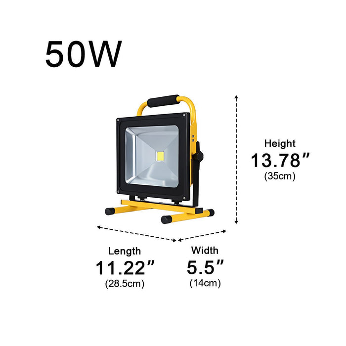 Outdoor Portable Waterproof LED Floodlight Work Light - Heavy-Duty Task Illumination, Adjustable Stand