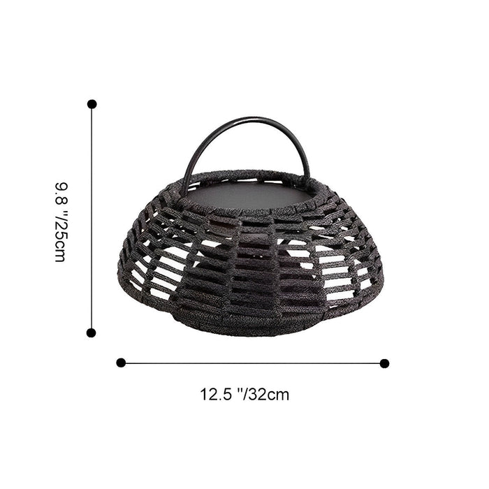 Rattan Lantern Outdoor Pendant Light - Waterproof Hanging Patio Lamp, Courtyard Landscape Lighting