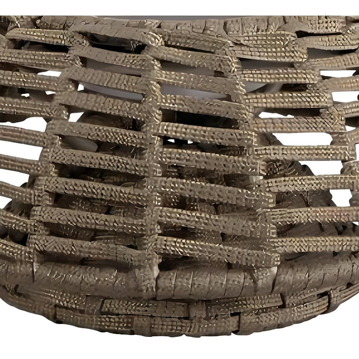 Rattan Lantern Outdoor Pendant Light - Waterproof Hanging Patio Lamp, Courtyard Landscape Lighting