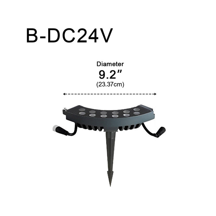 LED Arc Spot Lights - Outdoor Waterproof Landscape Lighting for Trees, Lawn - Decorative Garden Spotlights