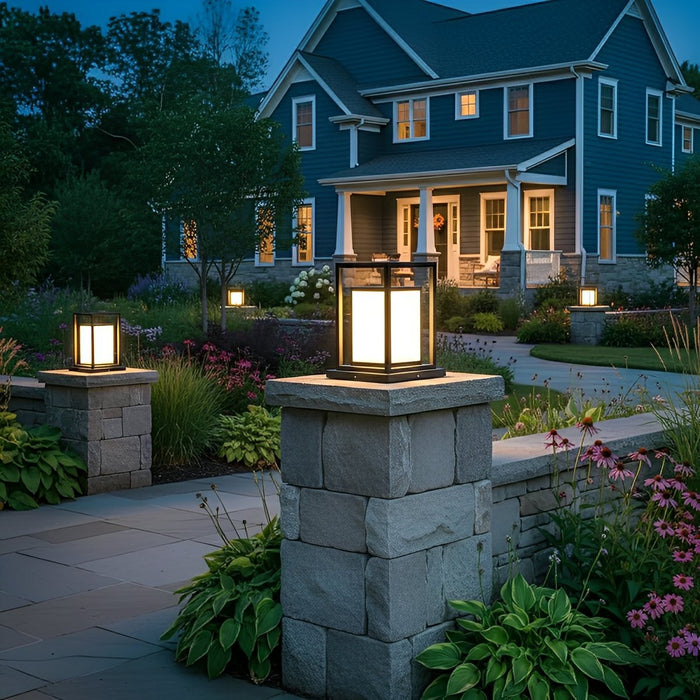 Solar Fence Post Lights - Outdoor LED Deck Lighting, Garden Pathway Lamp, Wireless Security Accent Light