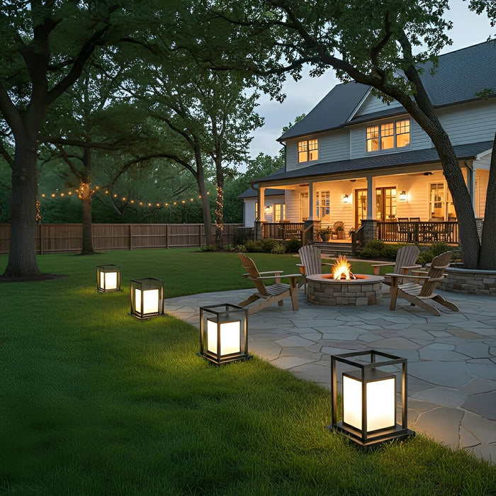 Solar Fence Post Lights - Outdoor LED Deck Lighting, Garden Pathway Lamp, Wireless Security Accent Light