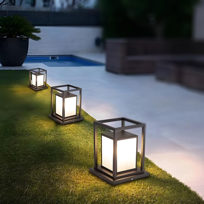 Solar Fence Post Lights - Outdoor LED Deck Lighting, Garden Pathway Lamp, Wireless Security Accent Light